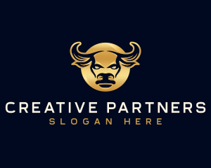 Premium Bull Horn logo design