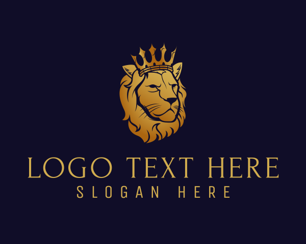 King - Royal Lion Crown logo design