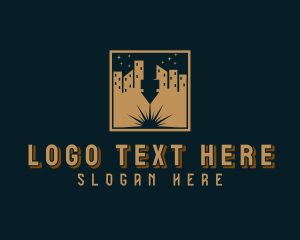 Industry - Industrial Building Laser Engraving logo design