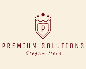 Premium Crown Shield logo design