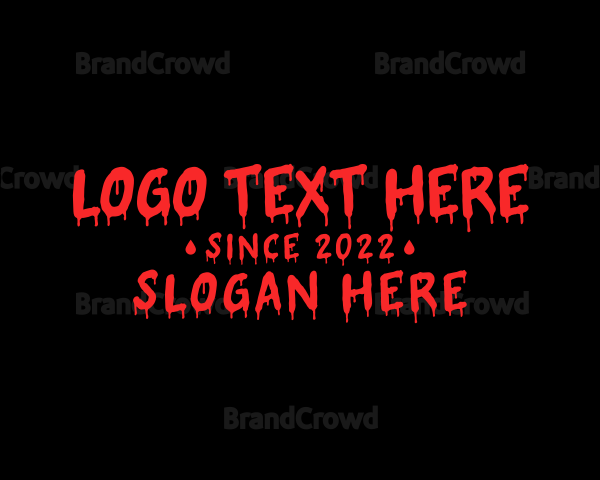 Horror Brand Wordmark Logo