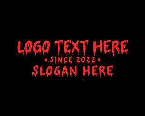 Frightening - Horror Brand Wordmark logo design