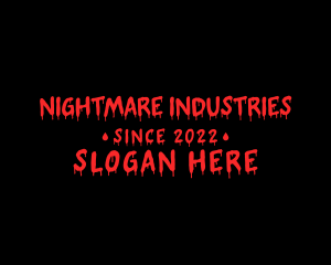 Horror - Horror Brand Wordmark logo design