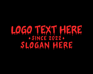 Branding - Horror Brand Wordmark logo design