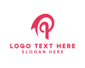 Seamster - Pink Ribbon Letter P logo design
