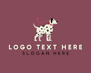 Dalmatian - Pet Dog Leash logo design