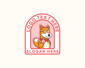 Veterinary - Cartoon Puppy Dog logo design