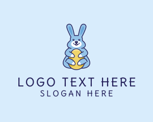 Hug - Easter Bunny Hug logo design
