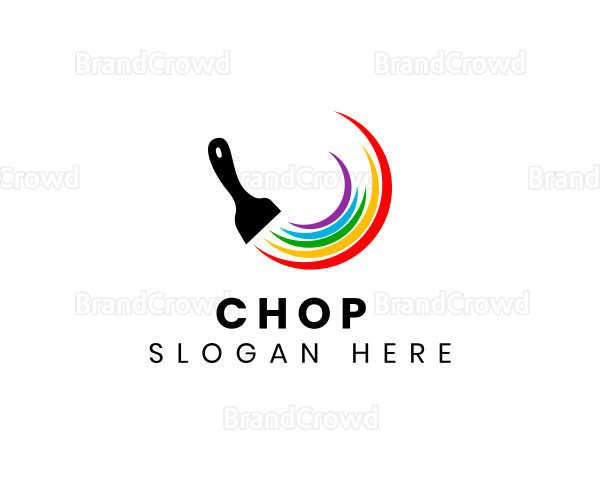 Painting Brush Rainbow Logo