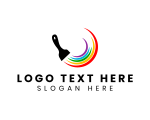 Supplies - Painting Brush Rainbow logo design
