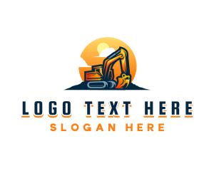 Excavator Digging Machine Logo