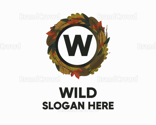 Autumn Forest Wreath Logo