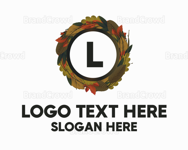 Autumn Forest Wreath Logo