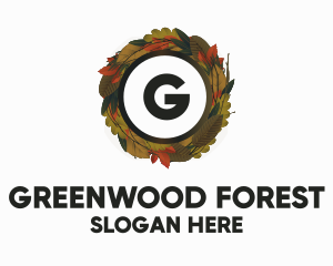 Autumn Forest Wreath logo design