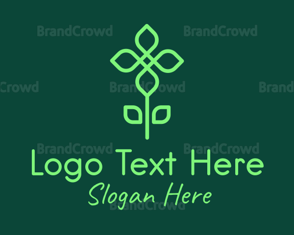 Green Infinity Flower Logo