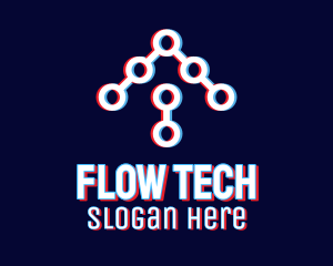 Static Motion Arrow Tech logo design