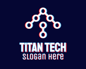 Static Motion Arrow Tech logo design