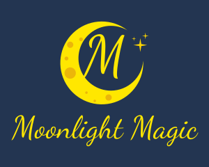 Evening Moon Stars logo design