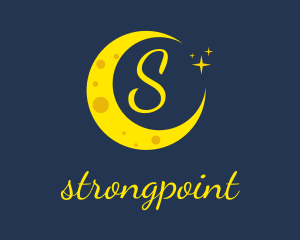 Cresent - Evening Moon Stars logo design