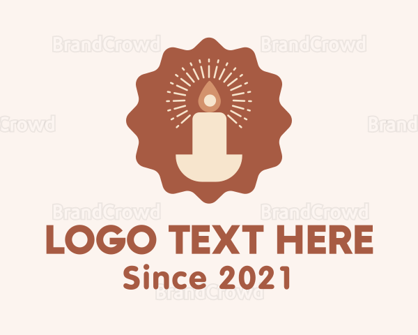 Boho Candle Stamp Logo