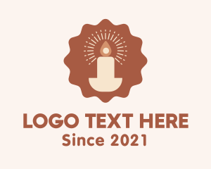 Memorial - Boho Candle Stamp logo design