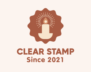 Boho Candle Stamp logo design