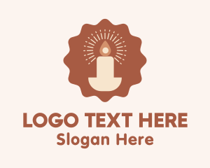 Boho Candle Stamp Logo