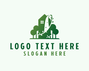 House Landscaping Garden logo design