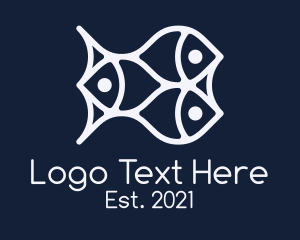 Fisherman - Minimalist Fishing Net logo design