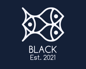 Aquatic - Minimalist Fishing Net logo design