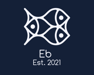 Tuna - Minimalist Fishing Net logo design