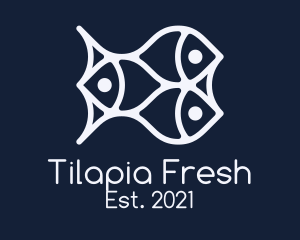 Tilapia - Minimalist Fishing Net logo design