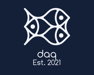 Minimalist Fishing Net logo design