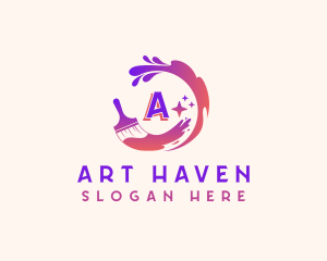 Creative Art Paintbrush  logo design