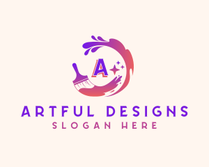 Creative Art Paintbrush  logo design