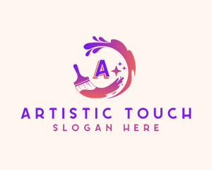 Creative Art Paintbrush  logo design