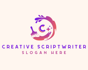 Creative Art Paintbrush  logo design