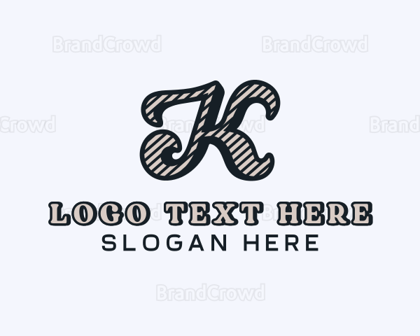 Stylish Brand Boutique Letter K Logo