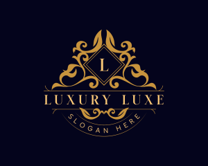 Luxury Floral Leaf logo design