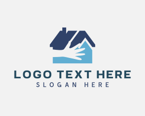 Hand - House Property Care logo design