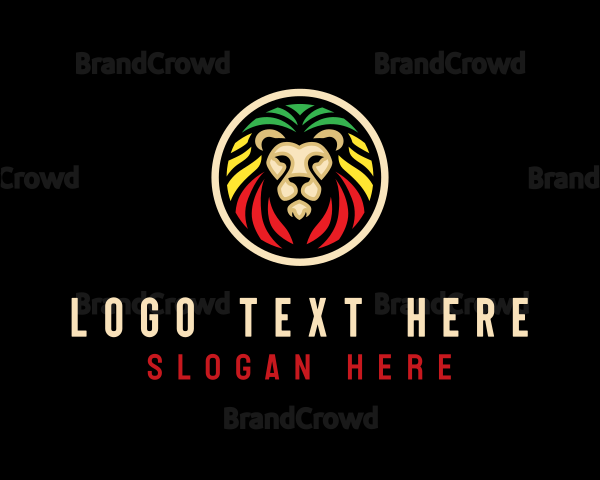 Jamaican Lion Animal Logo