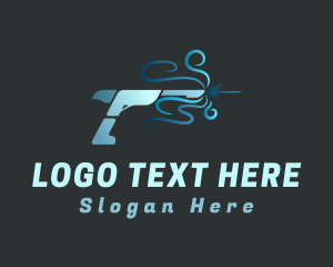 Clean - Pressure Washer Cleaning logo design