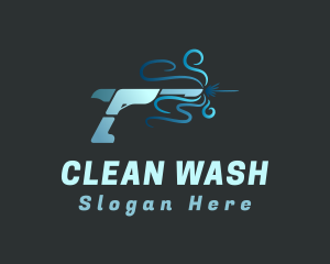 Pressure Washer Cleaning logo design