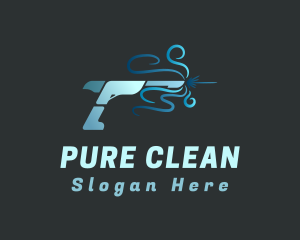 Pressure Washer Cleaning logo design