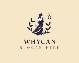 Courthouse - Justice Scale Liberty Woman logo design