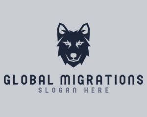 Wild Wolf Dog logo design