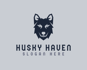 Husky - Wild Wolf Dog logo design