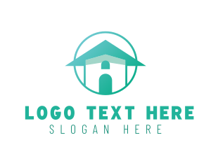 Exterior - Simple House Circle logo design