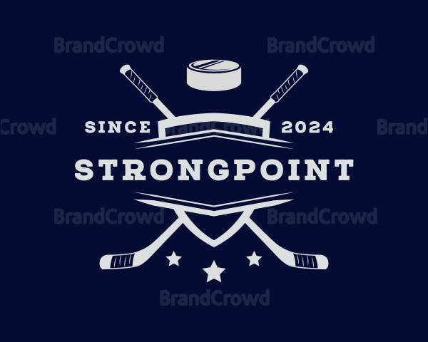 Hockey Sports Shield Logo