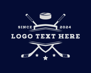 Training - Hockey Sports Shield logo design